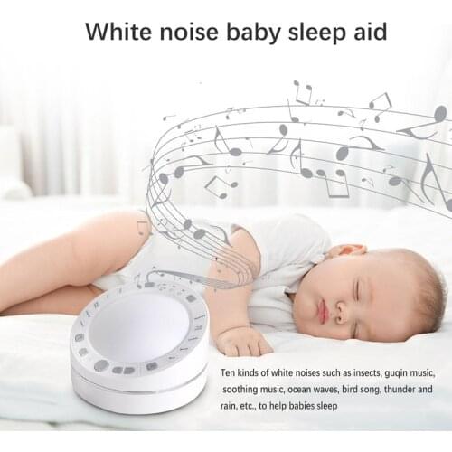 New White Noise Machine USB Rechargeable Timing Sleep Instrument Warm Light Night Baby Sleep Soothing Sleep Aid For Baby Adults