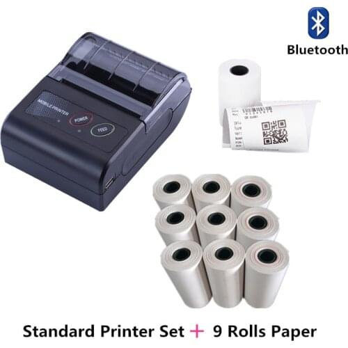 Bluetooth Wireless Portable Label Printer 58mm 2inch Inkless Thermal Printer Label Maker for Stores Shipping Mini Label Printers