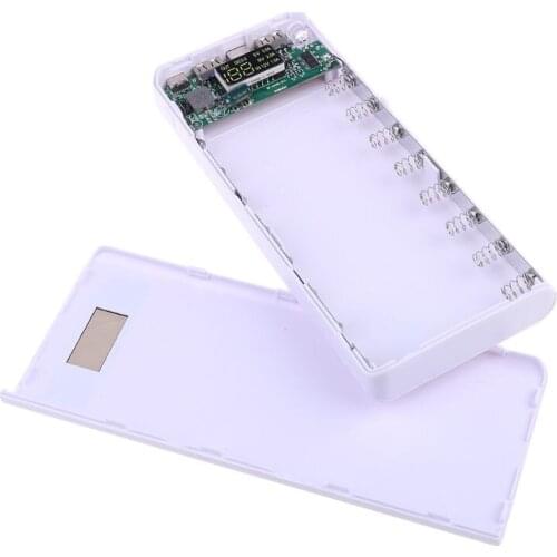 Dual USB QC 3.0 8x 18650 Battery DIY Power Bank Box Charger for iphone Cell Phone Tablet