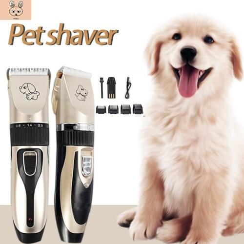 Electrical Pet Hair Trimmer Rechargeable Pet Dog Cat Low-Noise Hair Clipper Grooming Shaver Cut Machine Set +Comb Head