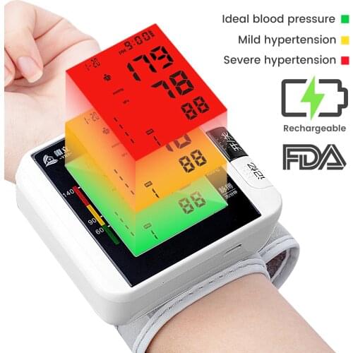 Electronic Wrist Blood Pressure Monitor Digital Medical sphygmomanometer Automatic Tonometer Tensiometro Blood Pressure Meter