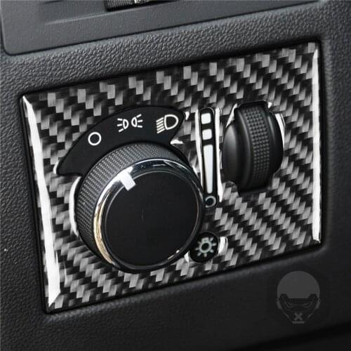 Head Light Lamp Switch Frame Cover Trim Sticker for Dodge Challenger 2008-2014 Stylish Interior Decoration Car Accessories LHD