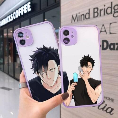 Haikyuu Kuroo Tetsurou P Phone Case For iPhone 12 11 Mini Pro XR XS Max 7 8 Plus X Matte transparent Purple Back Cover