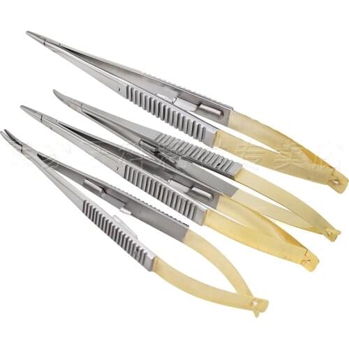 Surgical Dental Orthodontic Implant Castroviejo Needle Holders 14cm/16cm CE Tool / Straight / Curved for choose