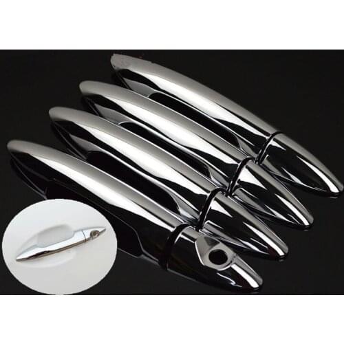 For KIA K2 RIO Sedan 2011 2012 2013 2014 2015 New CHROME CAR DOOR HANDLE COVER TRIM MOLDING Trim Accessories Free Shipping