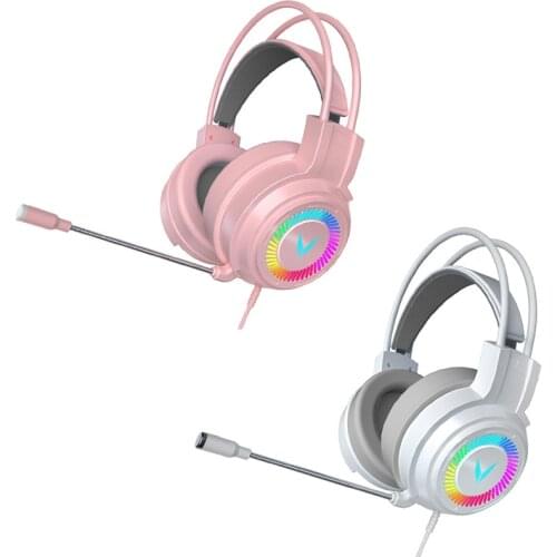 Gaming Headsets 4D Sound Effects Stereo Headset Wired Earphones With Microphone Colorful Light For PC Laptop Game Headset