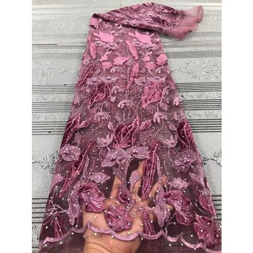 Exquisite flannel with diamonds and bead embroidery/French tulle lace African lace fabric/Fashion skirt design fabric