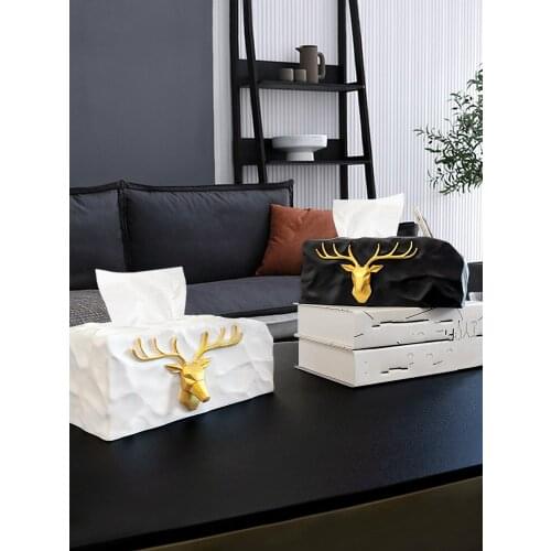 Tissue Box Resin Material Home Living Room Coffee Table Bedroom Remote Control Storage Drawer Home Decoration Ornaments