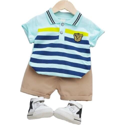 Summer Fashion New Baby Girl Clothes Children Boys Cotton T Shirt Shorts 2Pcs/sets Toddler Sports Costume Infant Kids Tracksuits