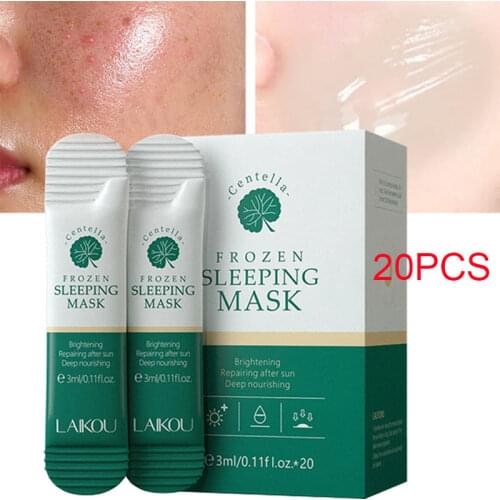 Sleeping Mask Moisturizing Nourish Anti-Wrinkle Oil-Control Brighten Centella Asiatica Niacinamide Face Skin Care 3ml * 20pcs