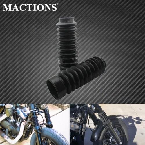 Motorcycle 49mm Front Fork Cover Gaiters Gators Boots Protector Shock Absorber Rubber For Harley Dyna Street Fat Bob Super Glide