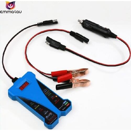 12V Multi-interface Car Battery Tester Digital LED Display Voltmeter Alternator Charging Analyzer With Clips