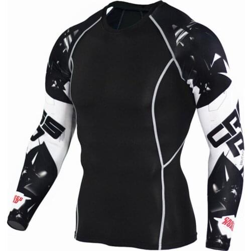 2020 Men Fitness T Shirts Fashion Teen Wolf Long Sleeve Compression T Shirts Rashguard Bodybuilding MMA Brand Clothing T shirt