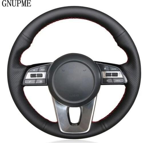 Soft Black Artificial Leather Car Steering Wheel Cover For Kia K5 Optima 2018 2019 Sportage 3 2019 Forte Ceed Cee'd 2017-2019
