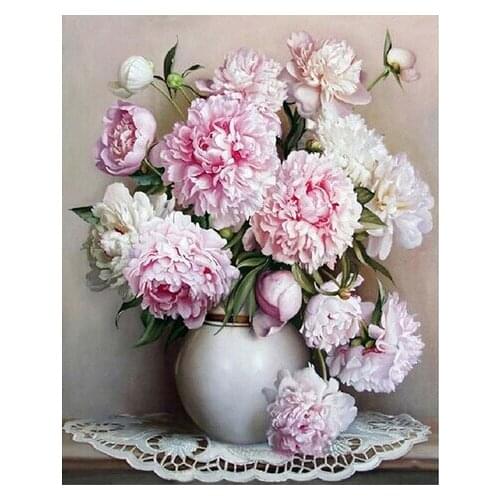 PAINTBOY Flower Framed Pictures DIY Painting By Numbers Acrylic Painting On Canvas Wall Art For Living Room Home Decor