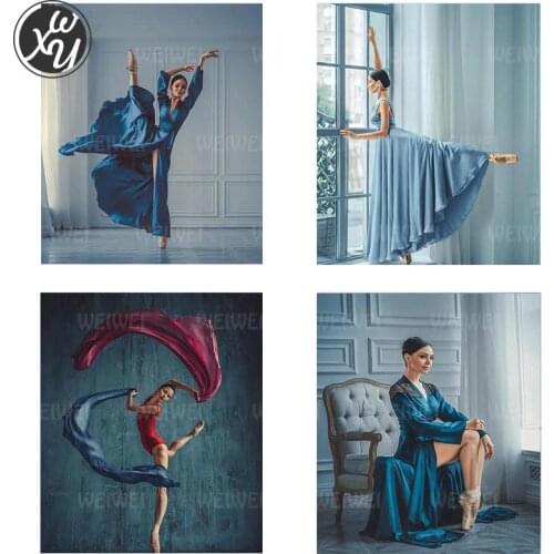 Portrait Diamond Art Kits for Adults Dancing Girl Full Diamond Embroidery Diamond Mosaic Stitch for Home Decor Family Handicraft