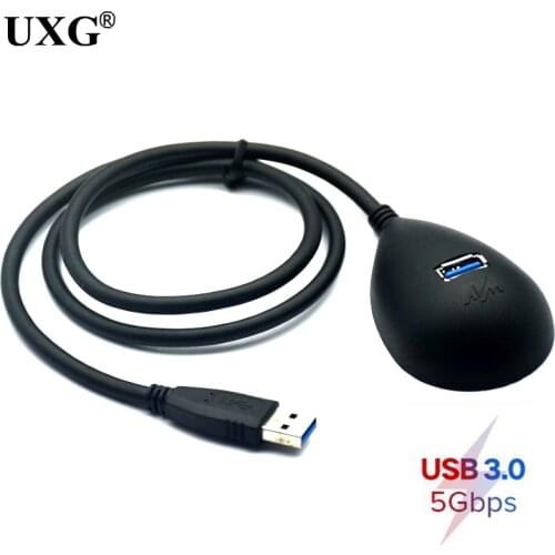 Desktop USB 3.0 Type A Male to Female Extension Data Charge Cable with Stand Base Shielded 0.8m 1.5M