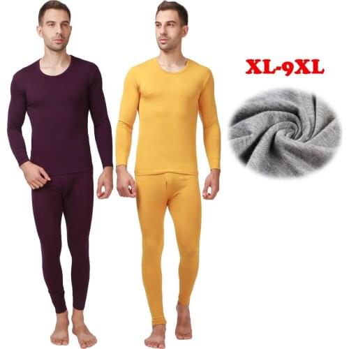 2018 mens autumn and winter New modal thin autumn spring plus size XL- 9XL clothing long Johns suits