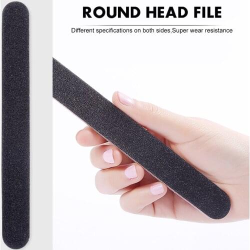 Professional nail file, 5 pieces/10 pieces, black, sanding paper, strong, straight, file angle, 100/180 polishing, sandpaper