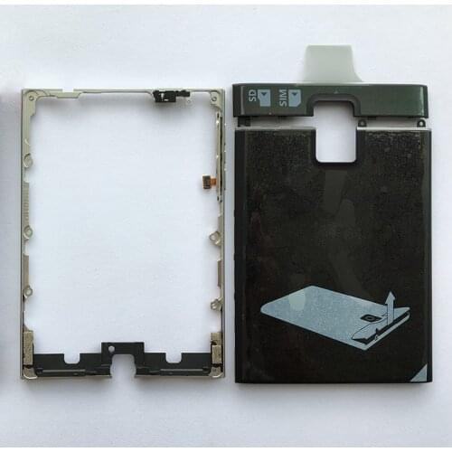BINYEAE New Plastic For BlackBerry Passport Q30 SQW Rear Housing+SD Sim Card Top Cover+Middle Frame Bezel Plate Chassis