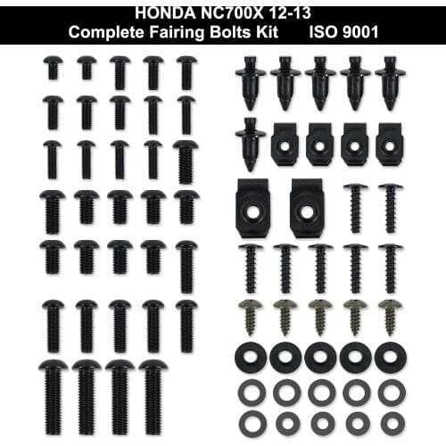 For Honda NC700X 2012 2013 Motorcycle Complete Full Fairing Bolts Kit Screws Bodywork Clips Nuts Side Covering Bolts Kit