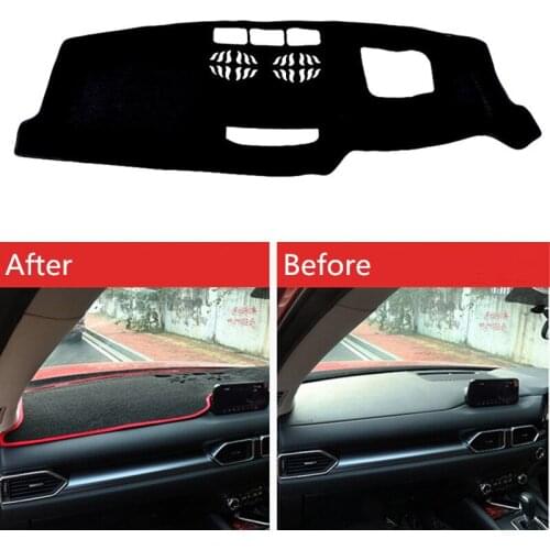 Car Dashboard Cover Mat Pad Anti-UV Sun Shade Dashmat Instrument Carpet Auto Styling Accessories For Mazda CX-5 CX5 KF 2017 2018