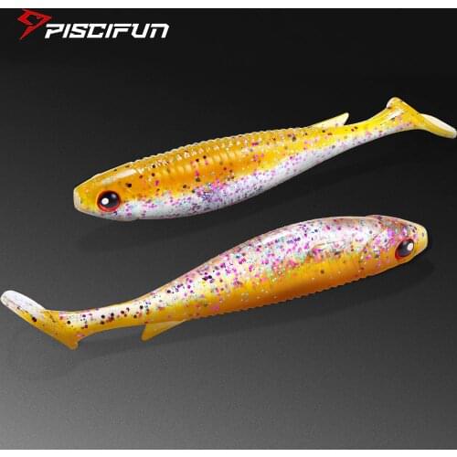 Piscifun Brand Soft Baits 10cm 4 pcs/bag Lures for Fishing Simulation Soft Fish Fishing Lure lake and river Ocean Boat Fishing