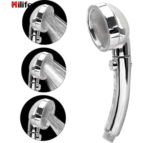 HILIFE Handheld Shower Head 360 Degrees Rotating Adjustable High Pressure Three Modes Water Saving