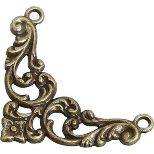 DoreenBeads Zinc Based Alloy Connectors Triangle Antique Bronze Filigree Jewelry DIY Findings 38mm(1 4/8") x 27mm(1 1/8"), 4 PCs