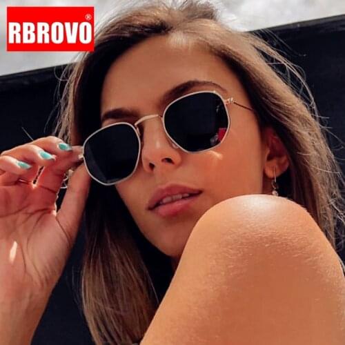 RBROVO Metal Vintage Women Sunglasses Brand Designer Glasses Women Luxury Eyewear For Women/Men Small Oculos De Sol Masculino