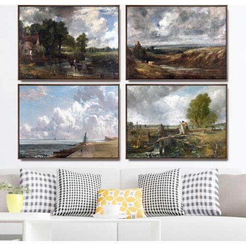 Home Decoration Art Wall Pictures Fro Living Room Poster Print Canvas Paintings England John Constable The Hay Wain
