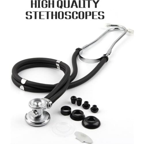 High Quality Medical Stethoscope Dual Headed Double Tube Professional Multifunctional Stethoscope Portable Adjustable Ear Hook