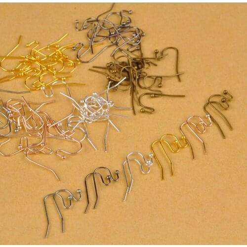 1000pcs Ball End Earring Findings Earrings Clasps Hooks Fittings DIY Jewelry Making Accessories Hook Earwire Jewelry