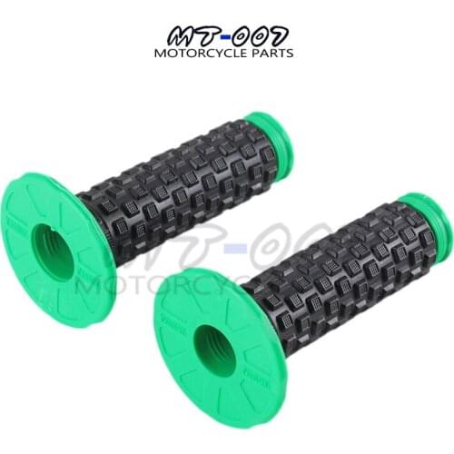Green Large particles Handle Grip MX Grip for yzf crf Dirt Pit bike Motocross Motorcycle Handlebar Grips Double color Hand Grips