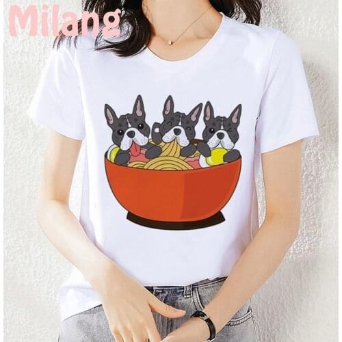 Dachshund Pug Teckel Funny Mujer Camisetas White Tops T Shirts Summer Aesthetics Graphic Short Sleeve Polyester Women T-Shirts
