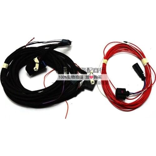 For Volkswagen CC Magotan Golf 6 B7 GTI rear clamshell camera with track reversing image wiring harness cable