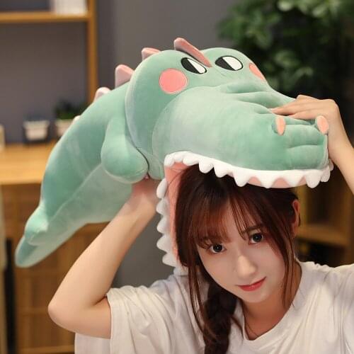 1pc 70-130CM Big Tooth Crocodile Plush Toys Creative Stuffed Soft Animal Sleeping Cushion Kids Boys Xmas Presents Doll