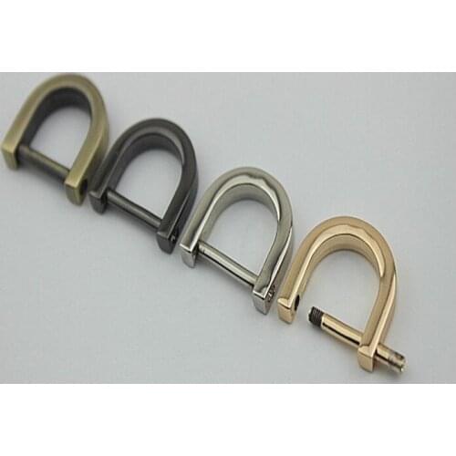10 PCS / lot) luggage handbag diameter 1.5 cm removable screw D buckle hardware accessories
