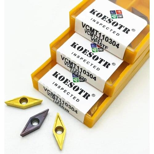 10PCS VCMT110304 VP15TF UE6020 US735 Universal stainless steel carbide blade VCMT 110304 tungsten carbide lathe tool blade