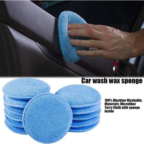 12pcs Waxing Polish Wax Foam Sponge Applicator Pads Cars Vehicle Glass Clean Microfiber Foam Sponge Polish Wax Applicator Pads
