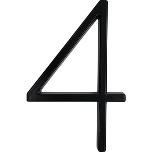 127mm Floating Modern House Number Satin Brass Door Home Address Numbers for House Digital Outdoor Sign Plates 5 Inch. #4