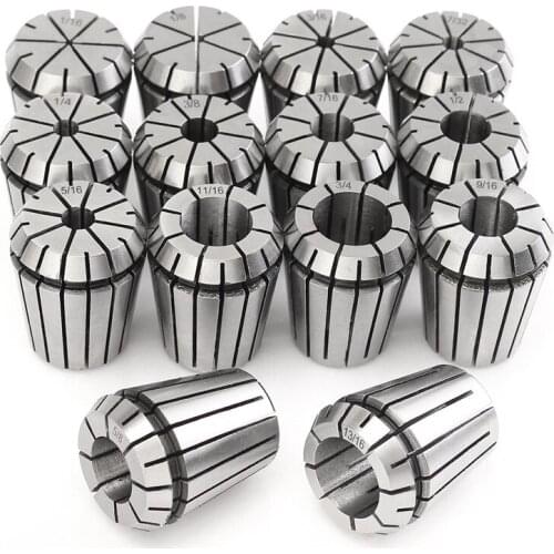 14PCS Collet Chuck ER32 Precision Set Tool Holder Milling Chuck CNC Lathe Tool 1/16"-3/4" For Drilling Tapping Machine Collet