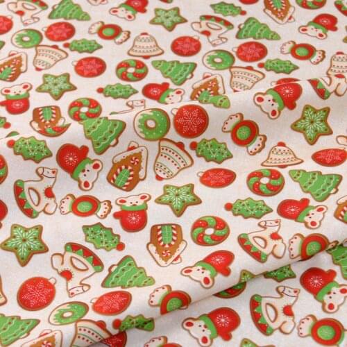 145CM Christmas Bell Trees 100% Cotton Fabric for Kids Christmas Day Decoration Patchwork Handmade Cloth DIY Needlework Material