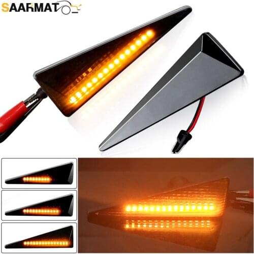 2Pcs Car Dynamic LED Side Marker Light Turn Signal For Renault MK4 Vel Satis Wind Avantime Megane 2 Scenic 2 Espace 4