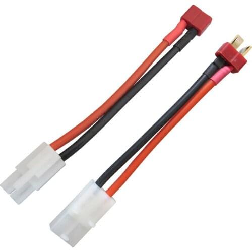 2pcs 10cm 14AWG Cable Tamiya Connector to T Style Plug for RC Car ESC Battery Charger