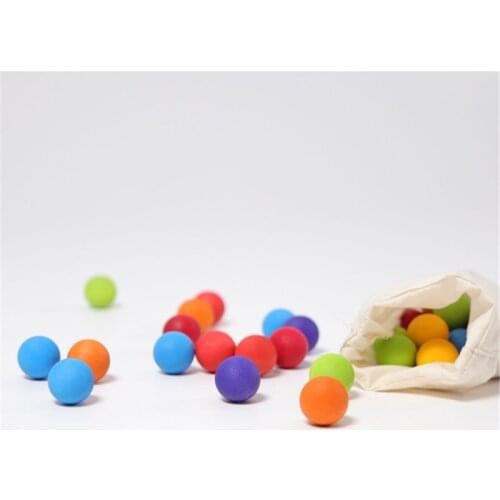 3.5cm 2cm Rainbow Color Beads Montessori Educational Toys for Children