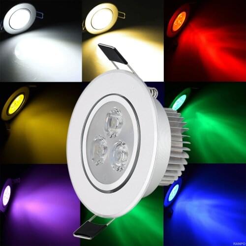 8 Colors 6W Dimmable LED Recessed Ceiling Down Light Ultra Bright Lamp 220V 110V with Driver Downlight Spotlight for Home Hotel