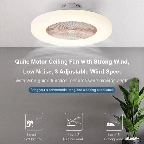 80W Modern Ceiling Lamp Remote Control 3-Color Light 3 Speed Wind Ceiling Fans LED Light for Bedroom Living Room Dining Room