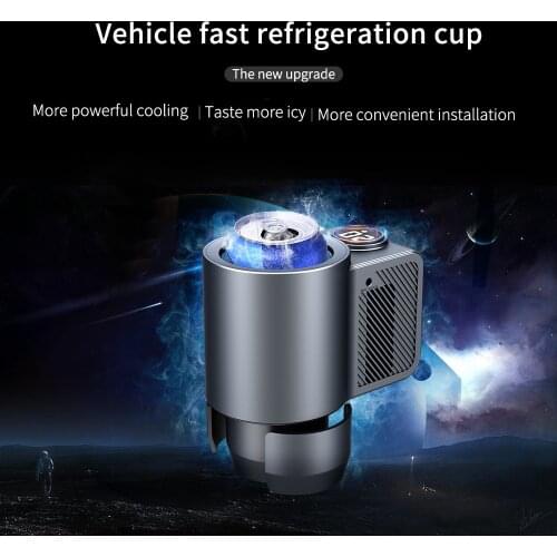 12V Car Cooling Cup 2-in-1 Car Office Cup Warmer Cooler Smart Car Cup Mug Holder Tumbler Cooling Beverage Drinks Can Summer Cool