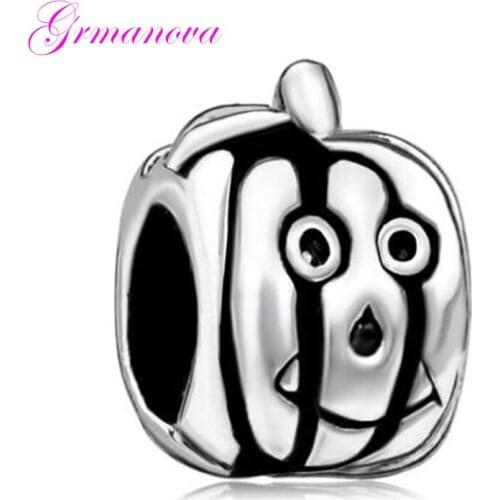 Halloween Pumpkin Ghosts European Charm Beads Female DIY Jewelry Classic Pop Amulet Fit Pandora Bracelet Womens DIY Jewelry